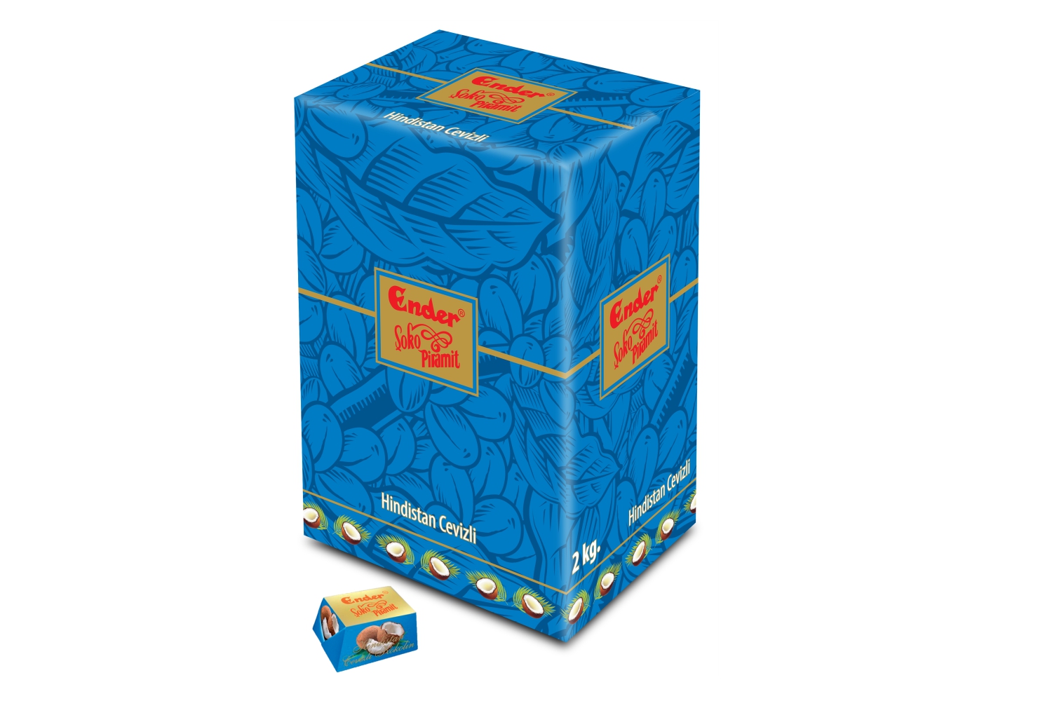 Ender Dökme Çikolata Şoko piramit Hindistan cevizli 1kg